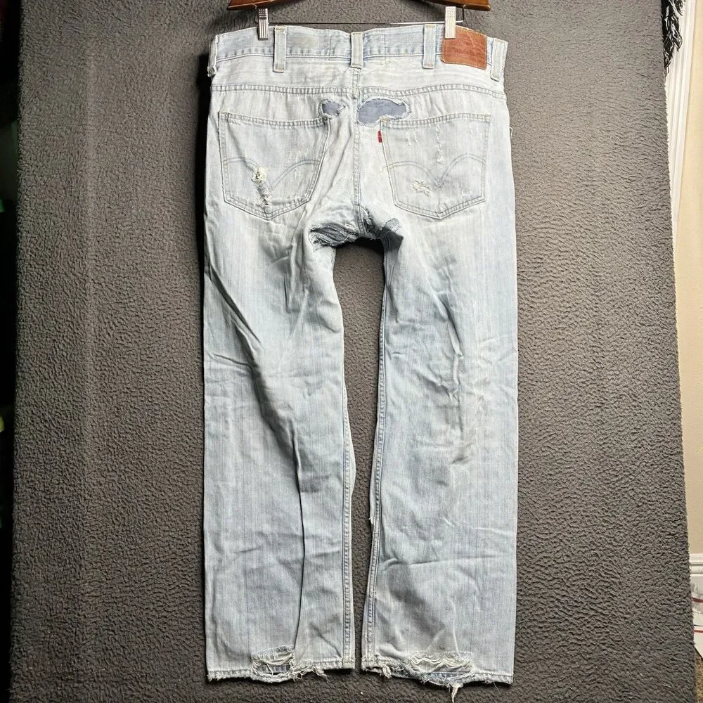VINTAGE Levi's 549 Men Jeans 38X30 Denim Low Loose Baggy Skater Y2K Thrashed
